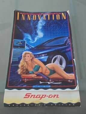 Snap-on Innovation Poster — Blue and Teal Automotive Artwork